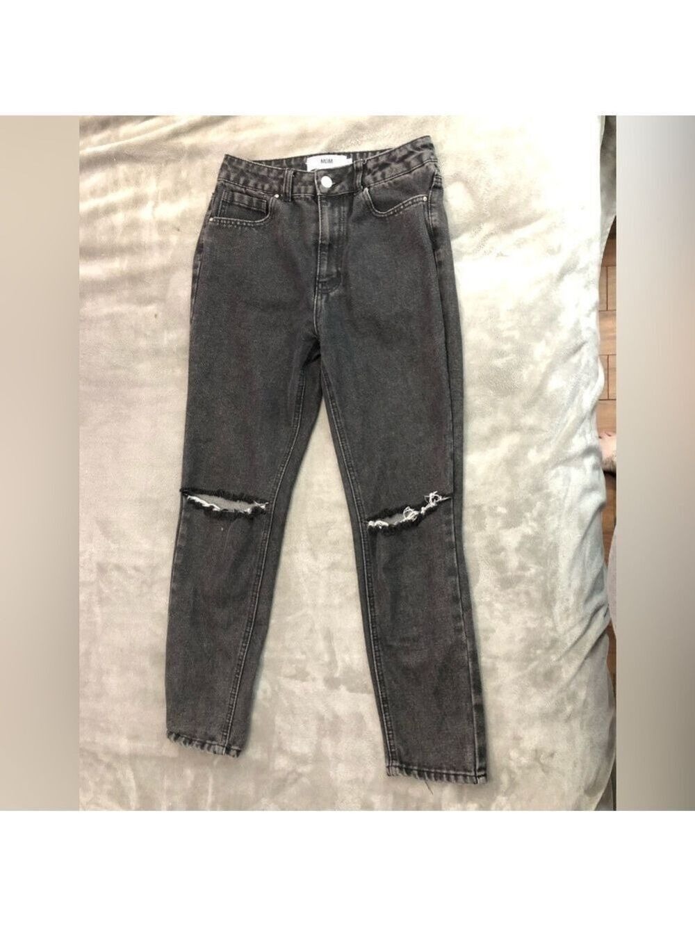 Refuge Denim Size 5 Black Distressed 'MOM' Jeans